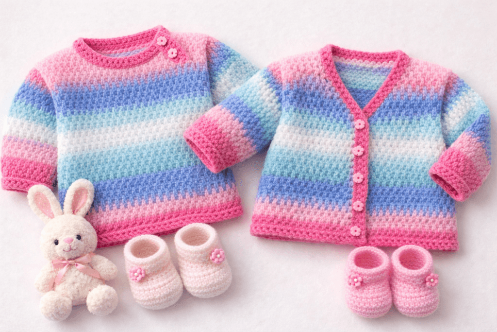 baby cardigan crochet pattern soft handmade design easy step by step tutorial for beginners comfortable baby clothing