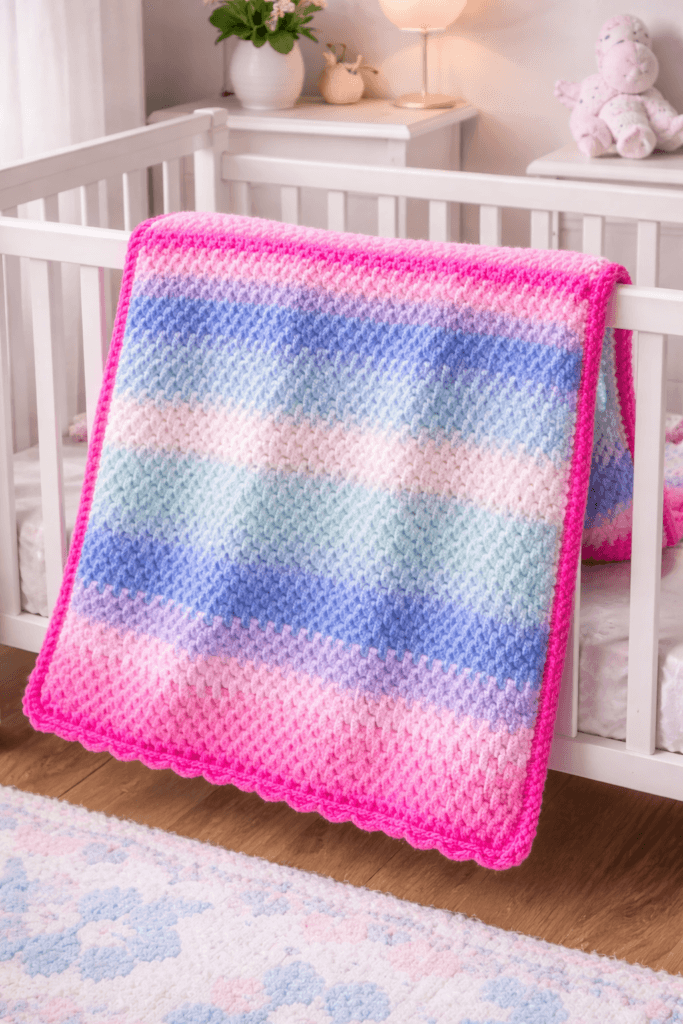 crochet baby blanket pattern soft gentle handmade design easy step by step tutorial for beginners cozy and breathable baby blanket