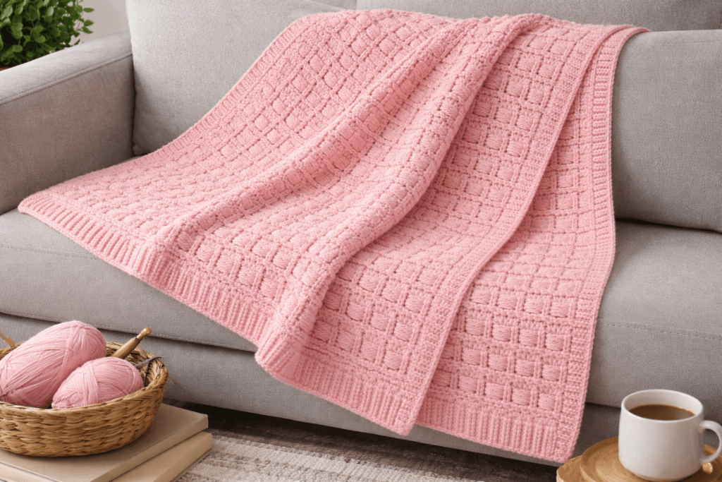 Easy Crochet Pattern π± Beautiful 3D Brick Stitch for Beginners 7 crochet blanket pattern soft cozy handmade design