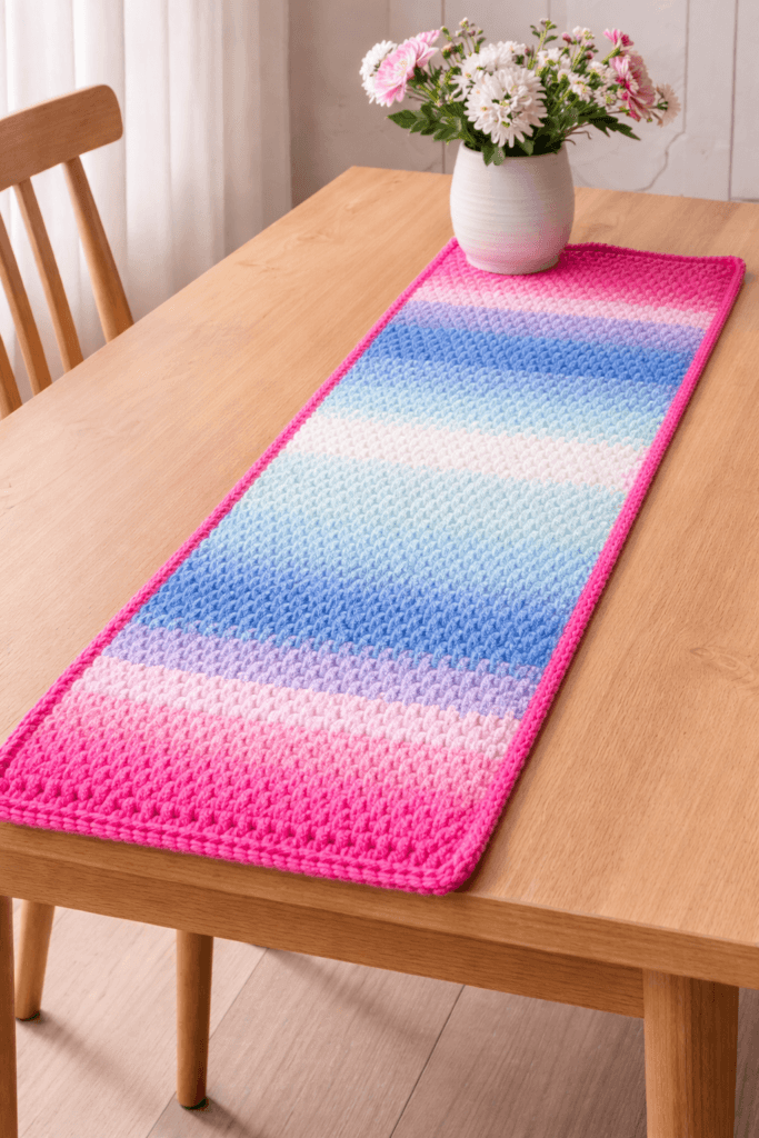 crochet table runner pattern elegant handmade design 1