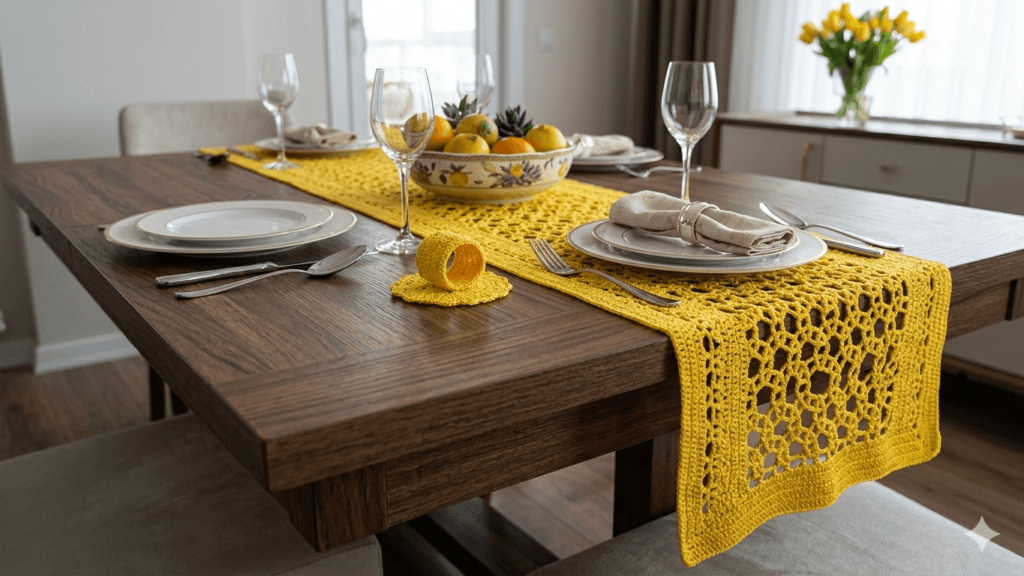 Easy Crochet Pattern for Beginners ๐ธ Summer Crochet Stitch Tutorial 7 crochet table runner pattern elegant handmade design
