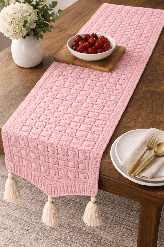 Easy Crochet Pattern π± Beautiful 3D Brick Stitch for Beginners 8 crochet table runner pattern elegant modern handmade