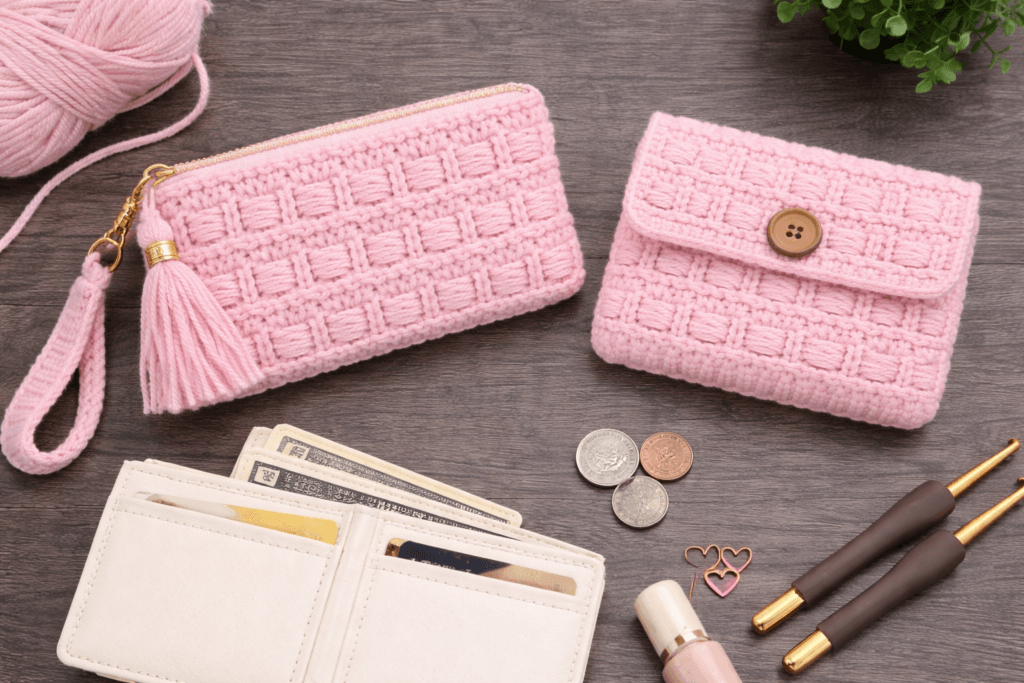 Easy Crochet Pattern π± Beautiful 3D Brick Stitch for Beginners 6 crochet wallet pattern modern handmade compact design