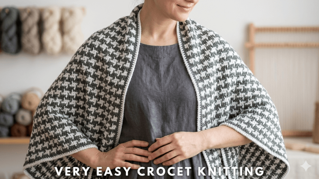 Tunisian Crochet Pattern ๐งถ Easy Houndstooth Stitch for Beginners 3 new crochet shawl pattern lightweight elegant handmade